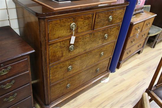 A Victorian plum pudding mahogany chest, W.3ft 8in.